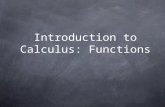 Introduction to Calculus: Functions. Functions A function f is a rule that assigns an element f(x) of a set, called the target set of the function f,
