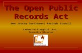 The Open Public Records Act New Jersey Government Records Council Catherine Starghill, Esq. Executive Director.