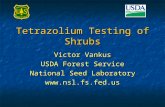 Tetrazolium Testing of Shrubs Victor Vankus USDA Forest Service National Seed Laboratory .