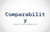 Comparability iGrants Form Package 361. Comparability o Is the comparison of state and local staff in Title I, Part A schools with those in non-Title.