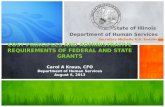 State of Illinois Department of Human Services Secretary Michelle R.B. Saddler C OST P RINCIPLES AND A DMINISTRATIVE R EQUIREMENTS OF F EDERAL AND S TATE.