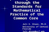 Empowering Learners through the Standards for Mathematical Practice of the Common Core Juli K. Dixon, Ph.D. University of Central Florida juli.dixon@ucf.edu.