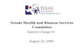 Senate Health and Human Services Committee Interim Charge #1 August 23, 2006.