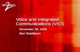 Voice and Integrated Communications (VICI) November 28, 2005 Ben Teitelbaum.