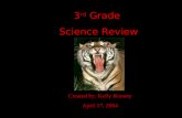 3 rd Grade Science Review Created by: Kelly Rooney April 17, 2004.
