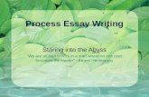 Process Essay Writing Staring into the Abyss We are all apprentices in a craft where no one ever becomes the master - Ernest Hemingway.