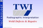 TWI Radio Graphic Interpretation.(Weld Defects & Repair)
