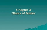 Chapter 3 States of Matter. Everything that has mass and volume is called matter.