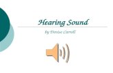Hearing Sound by Denise Carroll. What do you hear? Did you hear something? Maybe the sound you heard was as quiet as your cat licking her paws. Or maybe.