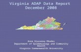 Virginia ADAP Data Report December 2008 Anne Giuranna Rhodes Department of Epidemiology and Community Health Virginia Commonwealth University.