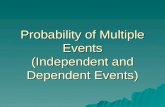 Probability of Multiple Events (Independent and Dependent Events)