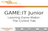 GAME:IT Junior Learning Game Maker: The Control Tab.