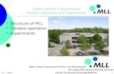 Dr. L. Beck1 Maier-Leibnitz-Laboratorium – Tandem Operation and Experiments – Structure of MLL Tandem operation Experiments.
