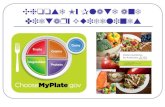 Choose My Plate and Dietary Guidelines. Make half your plate fruits & vegetables Choose fresh, frozen, canned or dried fruits and vegetables Eat red,