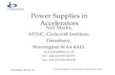 Neil Marks; ASTeC, CI. Power Supplies in Accelerators, Spring term 2012 Power Supplies in Accelerators Neil Marks, ASTeC, Cockcroft Institute, Daresbury,