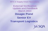 NPA in Supply Chain Operations: External Verification Update and Feedback March 2013 Dougie Pond Senior EV Transport Logistics.