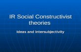 IR Social Constructivist theories Ideas and intersubjectivity.