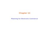 Chapter 13 Planning for Electronic Commerce. Learning Objectives In this chapter, you will learn about: Planning electronic commerce initiatives Strategies.