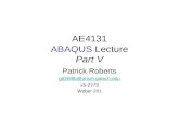 AE4131 ABAQUS Lecture 5