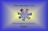 The Internet Unit Information Systems, Higher. The Internet HTML Two sets of notes.