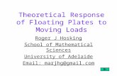 Theoretical Response of Floating Plates to Moving Loads Roger J Hosking School of Mathematical Sciences University of Adelaide Email: marjhg@gmail.com.