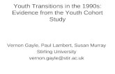 Youth Transitions in the 1990s: Evidence from the Youth Cohort Study Vernon Gayle, Paul Lambert, Susan Murray Stirling University vernon.gayle@stir.ac.uk.