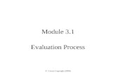 © Crown Copyright (2000) Module 3.1 Evaluation Process.