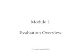 © Crown Copyright (2000) Module 1 Evaluation Overview.