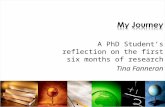 A PhD Students reflection on the first six months of research Tina Fanneran.