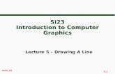5.1 Si23_03 SI23 Introduction to Computer Graphics Lecture 5 – Drawing A Line.