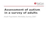 Assessment of autism in a survey of adults Adult Psychiatric Morbidity Survey 2007.