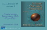 Essex EC248-2-SP Lecture 2 Financial Markets: Determinants and Role of Interest Rates Alexander Mihailov, 23/01/06.