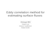 Eddy correlation method for estimating surface fluxes Group B3 Robert Lee Eleanor Huddleston Robert Smith.
