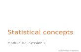 SADC Course in Statistics Statistical concepts Module B2, Session3.