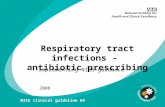 Respiratory tract infections - antibiotic prescribing Implementing NICE guidance 2008 NICE clinical guideline 69.