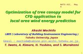 1 Optimization of tree canopy model for CFD application to local area wind energy prediction Akashi Mochida Akashi Mochida LBEE ( Laboratory of Building.