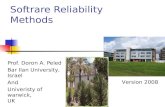 Softrare Reliability Methods Prof. Doron A. Peled Bar Ilan University, Israel And Univeristy of warwick, UK Version 2008.
