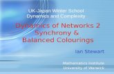 Dynamics of Networks 2 Synchrony & Balanced Colourings Ian Stewart Mathematics Institute University of Warwick Ian Stewart Mathematics Institute University.