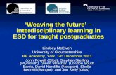 Weaving the future – interdisciplinary learning in ESD for taught postgraduates Lindsey McEwen University of Gloucestershire HE Academy, York 14 th December.