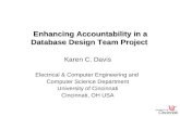 Enhancing Accountability in a Database Design Team Project Enhancing Accountability in a Database Design Team Project Karen C. Davis Electrical & Computer.
