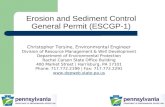 Erosion and Sediment Control General Permit (ESCGP-1) Christopher Tersine, Environmental Engineer Division of Resource Management & Well Development Department.