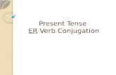 Present Tense ER Verb Conjugation. Academic Vocab Infinitive: The base form of a verb. When translated, it always includes TO + the action. Correr – To.