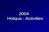 2004 Hotqua - Activities. Hotqua Aktivitäten 2004  2 Quality Management for Health Workshop: Quality Manager ISO 9001:2000 Quality Auditor.