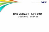 UNIVERGE® SV8100 Desktop Suites. NEC Confidential What is Desktop Suite? The SV8000 Series Desktop Suite is for use on the SV8100 Communications Server.