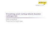 Creating and ruling block-buster categories FDIN, June 2010 Presented by David Jago.