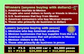 Losers [anyone buying with pesos] 1. Mexicans who buy American products 2. Mexican businesses that buy supplies from the U.S. 3. American businesses that.