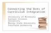 Connecting the Dots of Curriculum Integration University of Minnesota Eastern Illinois University Murray State University Fairfield University.