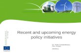 Recent and upcoming energy policy initiatives Dr. Tudor Constantinescu Pécs, Hungary 29/04/2011.
