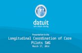© 2014 Datuit, LLC Presentation to the Longitudinal Coordination of Care Pilots SWG March 17, 2014.
