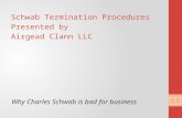 Schwab Termination Procedures Presented by Airgead Clann LLC 1 Why Charles Schwab is bad for business.